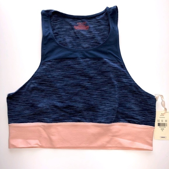 NWT Jasmine & Ginger Marled Pink and Blue Seamless Longline 2 Bra Bundle size L - Picture 7 of 11